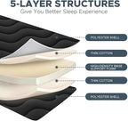 Japanese Floor Mattress, 100% High Density Comfortable Foam, 4" Thicken Foldable Mattress Tatami Mat Sleeping Pad, Ideal for Comfort and Support, Kids Floor Lounger Pillow Bed Sofa, Black, Full