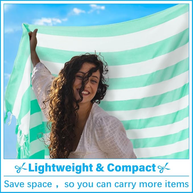 Oversized Turkish Beach Towel Blanket XXL Cotton Sandproof Towels Boho Woven Extra Large Big Sand Free Giant Throw Blankets Huge Quilt XL Picnic Camping Necessities Cloud for Adult Gifts