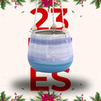 23 Bees Ceramic Hanging Planter | Blue Succulent Pot | Round Plant Holder Container | Cactus Pot with Cotton Rope Hanger | Indoor Outdoor Decor | 6" Diameter x 5" Height | 1 Pack x Blue Horizon