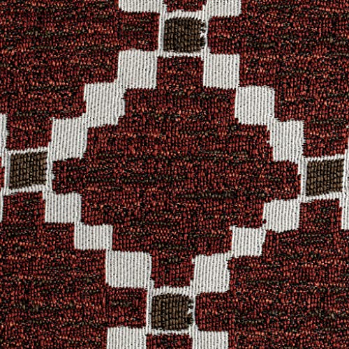 Anji Mountain Artisan Crafted Cotton Blend Pouf Ottoman | Versatile Floor Seating & Footstool for Living Room | Modern Boho Home Décor Accent | Filled Pouffe - color: Sienna Trellis