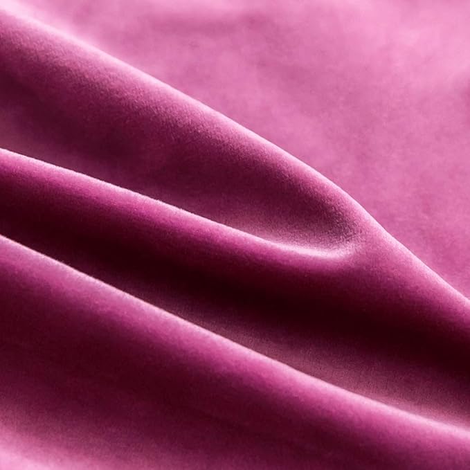 MIULEE Hot Pink Velvet Throw Pillow Covers 16x16 Soft Decorative Solid Square Cushion Cases Pack of 2 Modern Luxury Home Decor for Couch, Sofa, Bedroom