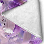 Purple Butterfly Flower Throw Blanekts Butterfly Blankets Soft Lightweight Cozy for Bed Couch Sofa Birthday Gifts Women Gifts for Her Anniversary Valentines Mothers Day Flower Gifts 60"x80"