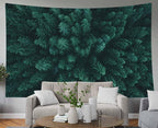 EMMTEEY Green Forest Tapestry Pine Tree Evergreen Fir Forest Forest Tapestry for Bedroom Men 92.5X70.9 Large Wall Tapestry for Bedroom Christmas Decoration House Decoration Living Room