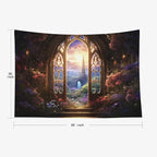 EMMTEEY Fantasy Tapestry Wall Hanging 60X50 Inch - Fairytale World Bathroom Wall Decor Witchy Forest Backdrop for Dorm Classroom