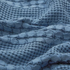 PHF 100% Cotton Waffle Pillow Shams Standard Size, 2 Pack 20" x 26" Soft Skin-Friendly Pillowcases, No Filling, Aesthetic Woven and Breathable Waffle Weave Pillow Case Covers for Bed, Denim Blue - color: Denim Blue, size: 26" x 20" (Pack of 2)