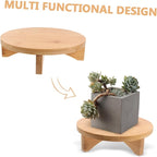Solid Wood Flower Stand Tiered Tray Stand for Outdoor Plant Shelf Boho Office Decor Plant Holders