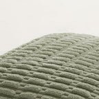 Fancy Homi 4 Packs Sage Green Decorative Throw Pillow Covers 24x24 Inch for Living Room Couch Bed Sofa, Rustic Farmhouse Boho Home Decor Soft Plush Striped Corduroy Square Cushion Case 60x60 cm