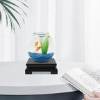 POPETPOP Chinese Plant Stand Oriental Furniture Wooden Display Base Square Pedestal Vase Base Table Lamp Teapot Base for Buddha Statue Aquarium Fishbowl Plant Stool
