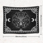 UHOMETAP Mandala Spider Wall Art - Bohemian Tapestry With Starry Sky and Moon Pattern for Living Room, Bedroom, Office - 80x60 Inches