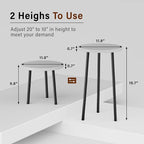 Plant Stand Indoor 2 Pack: Corner Wood 20 Inch Plant Stand Mid Century Modern Decor - Small Round Plant Table for Indoor Plants - Outdoor Plant Holder for Patio Living Room Bathroom Office (White)