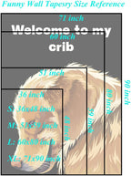 Jhdstore Funny Tapestries Welcome To My Crib Flag Funny Tapestry 3x4Ft Indoor Outdoor Wall Art Tapestry for Bedroom Teens Room Decoration Living Room Bedroom Decorations Cool Stuff for Your Room