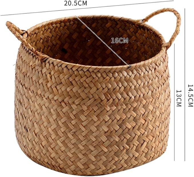 Box Rustic Touch Basket for Storage Desktop Flower Arrangement Basket Storage Grocery Woven Seagrass Organizer s for Shelves Woven s for Storage