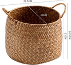 Box Rustic Touch Basket for Storage Desktop Flower Arrangement Basket Storage Grocery Woven Seagrass Organizer s for Shelves Woven s for Storage