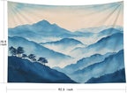 EMMTEEY Mountain Tapestry Cloudy Mountains 92.5X70.9 Inch Extra Large Tapestry Wall Art Hanging Tapetries for Bedroom Living Room Dorm Décor