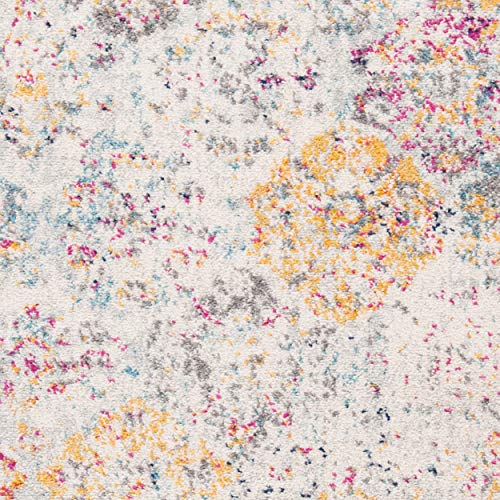 SAFAVIEH Madison Collection Runner Rug - 2'3" x 18', Grey & Gold, Boho Chic Distressed Design, Non-Shedding & Easy Care, Ideal for High Traffic Areas in Living Room, Bedroom (MAD611F) - color: Grey/Gold, size: 2'3" x 18' (Runner)