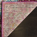 SAFAVIEH Monaco Collection Runner Rug - 2'2" x 6', Pink & Multi, Non-Shedding & Easy to Clean, Distressed Medallion Design, Ideal for Hallway, Foyer, Entryway, Kitchen, Bedroom (MNC243D) - color: Pink/Multi, size: 2'2" x 6' (Runner)