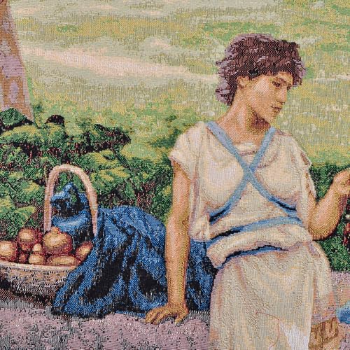 AureoMadis Neoclassical Woven Tapestry Wall Hanging | Henryk Siemiradzki An Idyll Art, Jacquard Woven Vintage Wall Decor with TC Backing, Classical Roman/Greek Tapestries Dual Rod Pocket 41.5"x28.5" (Classical: Two Women on a Stone Wall) - color: Classica