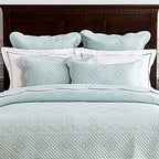 Sage Garden Luxury Pure Cotton Quilted Standard Pillow Sham 20" x 26" By Calla Angel, Light Aqua, Standard - color: Light Aqua, size: Standard