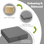MeMoreCool Square Floor Pillows for Adults Kids, 2 Sets Large Meditation Cushion with 5" Thick Foam and Washable Tufted Cover, 24 Inch Grey Seat Floor Cushions for Sitting and Yoga
