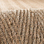 SAFAVIEH Area Rug 2x3 - Natural Fiber Collection - Natural & Black, Seagrass, Herringbone Pattern with Border (NF115C) - color: Natural/Black, size: 2' x 3' (Rectangular)