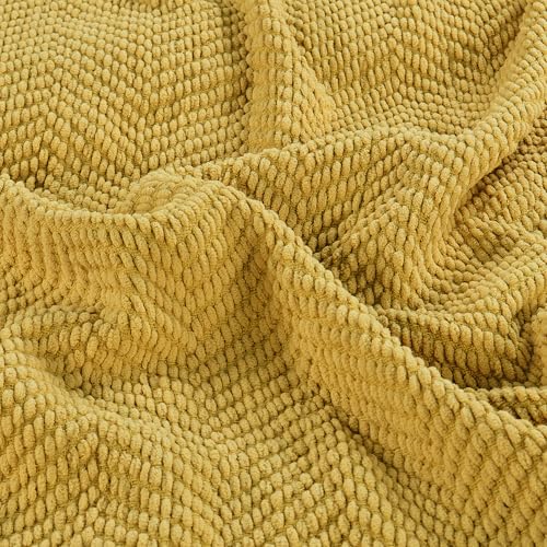 Home Soft Things Yellow Throw Blanket Knitted Tweed Throw 50'' x 60'', Lemon Curry, Super Soft Cozy Warm Comfortable Breathable Throw for Living Room Chair Couch Bed Sofa Bedroom Home Décor - color: Lemon Curry, size: 50 in x 60 in