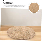 YARNOW Woven Floor Pillow Woven Seating Mat Meditation Cushion for Bedroom Rustic Decor