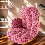 Comfy Office Chair Cushion: 17.5" L x 17.5" W x 18" H Cute Seat Cushion Kawaii Cushion for Gaming Chair with Backrest Non-Slip Floor Seating for Adults and Pets Pink Stuff for Room Decor