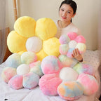 lannery Flower Plush Throw Pillows, Flower Floor Pillow Seating Cushion Toy for Reading, Room, Watching TV (11.8", Color)