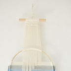Macrame Wall Hanging Fiber Wall Art Woven Bohemian Decor Art Living Room Round Handmade Geometric Lines Home Décor