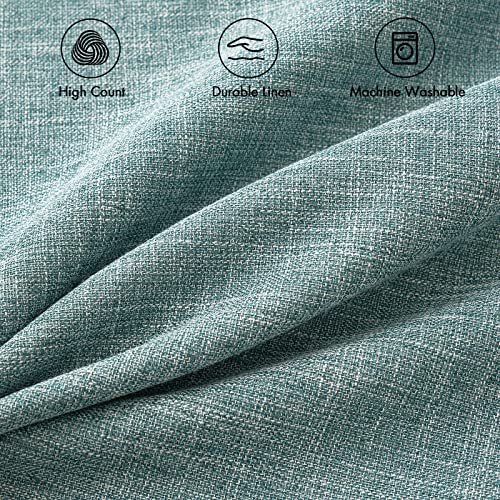 MIULEE Pack of 2 Decorative Linen Burlap Coastal Pillow Covers Farmhouse Boho Accent Pillowcases for Sofa Car Couch Bedroom Living Room Decor 12x20 Inch Teal - color: Teal, size: 20" x 12" (Pack of 2)