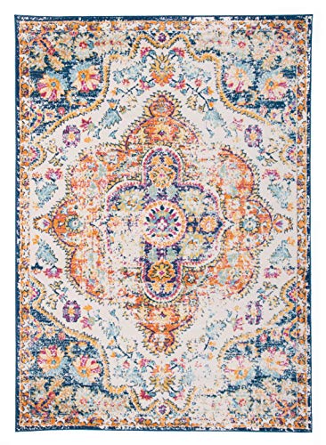 Rugshop Vintage Distressed Bohemian Area Rug for Livingroom,Bedroom,Dining Room – Vibrant Multi-Color Tribal Design, 3'3" x 5' - color: Multi Color, size: 3'3" x 5' (Rectangular)
