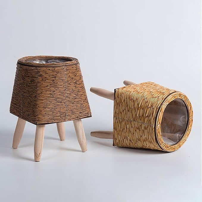 Handwoven Flowers Basket Handwoven Storage Basket Flowers Baskets Plant Pots Bonsais Succulents Container Decorations