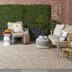 Nourison Home Positano Beige 2'2" x 12' Area Rug - Easy Clean, Non Shedding, Bed Room, Living Room, Dining Room, Kitchen (12' Runner) - color: Beige, size: 2'2" x 12' (Runner)