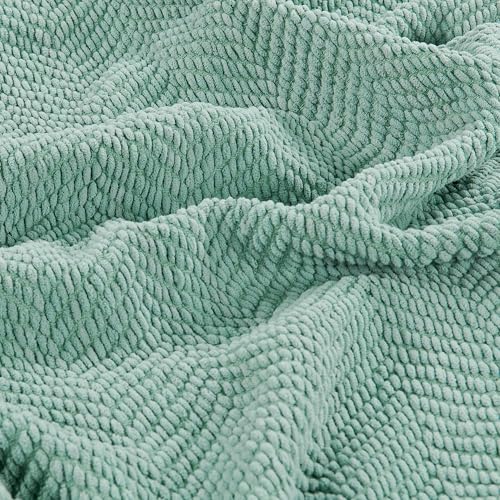 Home Soft Things Throw Blanket Knitted Tweed Throw 50'' x 60'', Silver Blue, Super Soft Cozy Warm Comfortable Breathable Throw for Living Room Chair Couch Bed Sofa Bedroom Home Décor - color: Silver Blue, size: 50 in x 60 in