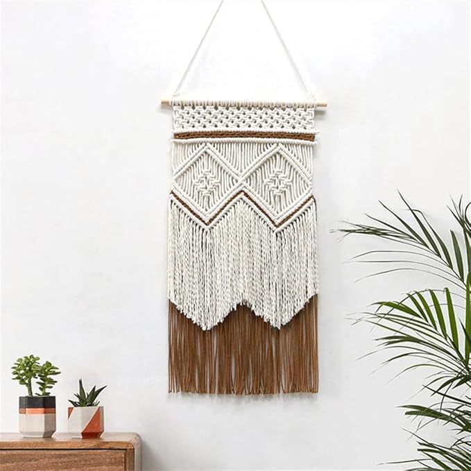 BMIDRUT Hanging Macrame Tapestry Dream Catchers Hand Woven Tapestries Boho Wall Art Decor Home Wall Decor Wall Pediment
