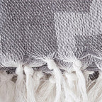 DII Modern Moroccan Cotton Blanket Throw with Fringe for Couch, Chair, Guest Room, Picnic, Camping, Beach, & Everyday Use, 50x60, Gray - color: Gray
