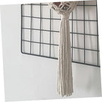 Handmade Cotton Rope Hanging Planter Bohemian Style Indoor Wall Decor for Succulents and Flower Pots Woven Sling Basket for Balcony and Office