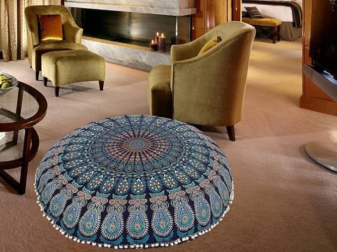 32 Inch Floor Pillow Cushion (Cover Only) Meditation Seating Throw Cushion Cases
