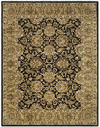 SAFAVIEH Classic Collection 9'6" x 13'6" Black / Gold CL252A Handmade Traditional Oriental Premium Wool Area Rug - size: 9'6" x 13'6" (Rectangular)