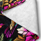Hummingbird Floral Blanket Gifts for Women Kids Girls Mom Farmhouse Pink Flowers Bird Throw Blankets Home Bedroom Mother's Day Decor Soft Cozy Lightweight Plush Throw Blanket 50"x60"
