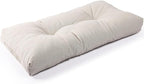 SUNROX LokGrip Non Slip Tufted Memory Foam Bench Cushion, FadeShield Water Resistant Durable Thicken Outdoor/Indoor Bench Seat Pads 27x12x4 inch, Cream