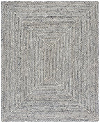 SAFAVIEH Area Rug 8x10 - Braided Collection - Large - Black & Navy, Handmade Cotton, Ideal for Living Room, Bedroom, Office, Dining Space (BRD260N) - color: Black/Navy, size: 8' x 10' (Rectangular)