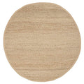 SAFAVIEH Natural Fiber Collection 4' Round Natural NF731A Handmade Farmhouse Fringe Premium Jute Area Rug - size: 4' (Round)