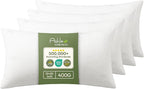 Ashler Throw Pillow Inserts- 12x20 Pillow Inserts with Air Layer, Premium Bed and Couch Pillows - Indoor Decorative Throw Pillow, Lumbar Cushion Sham Stuffer, Pack of 4, White