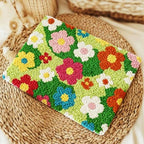 ORIGACH Grassland & Flowers Latch Hook Rug Kit for Adults Printed Rug Making Kit Handmade Carpet Tapestry Cover with Hook Latch and Preprinted Canvas, Home Arts Crafts Sofa Decor, 20.5x15inch - style: Grassland & Flowers