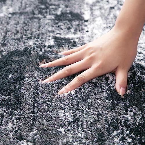 Black Grey Distressed Traditional Medallion Area Rug for Livingroom Bedroom Washable Soft Antique Rug Under Dining Table Retro Accent Office Kitchen Carpet Mat 2x6 - color: I, size: 2' x 6' (Rectangular)