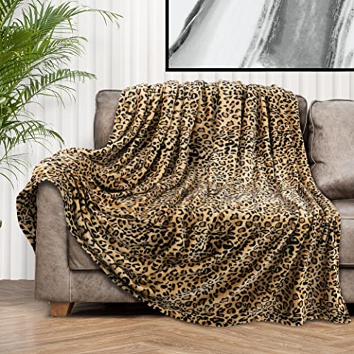 PAVILIA Cheetah Fleece Throw Blanket | Cheetah Leopard Animal Print Flannel Blanket | Soft Velvet Lightweight Microfiber Blanket for Couch Sofa | 50x60 Inches - color: Cheetah, size: 50 x 60 Inches - Throw