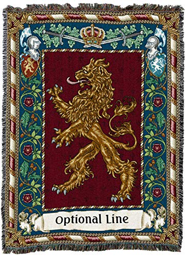 Pure Country Weavers Scotland - The Rampant Lion Blanket - Personalized - Custom Gift Tapestry Throw Woven from Cotton - Made in the USA (72x54) - color: Scotland Lion, size: Custom