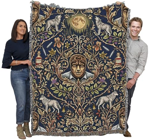 Pure Country Weavers Monster Wolf Man Blanket - Fantasy Gift - Tapestry Throw Woven from Cotton - Made in The USA (72x54) - color: Monster Wolf Man, size: 72x54
