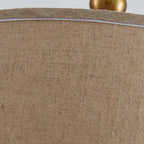 Shrine Lighting Drum Chandeliers, Farmhouse Style, Perfect Drum Pendant Light for Dining Room, D20'' x H7'', Adjustable Chains 59'', E26*3 Sockets, Beige Linen Fabric Lampshade & Gold Rod - color: Beige&Gold D20''